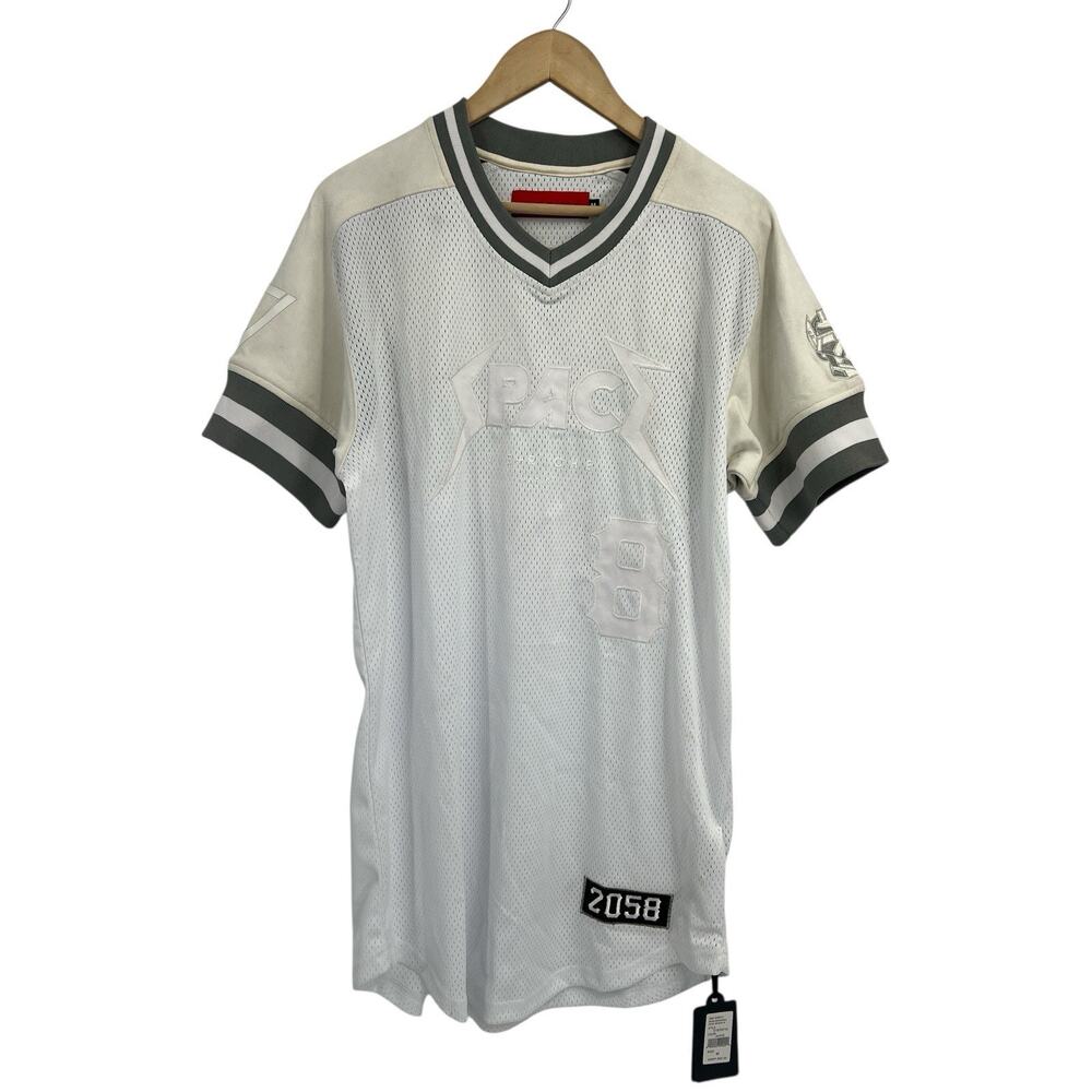 Vie + Richie White Jersey Athletic Graphic Shirt Medium NWT Athletic PAC